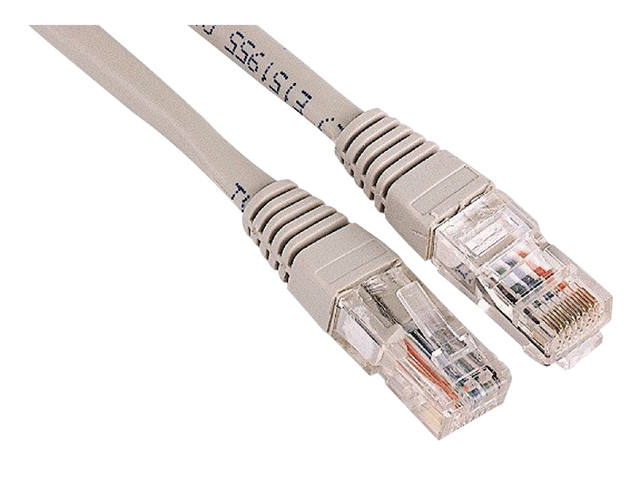 Communicatie kabel twee meter CAT5 U/UTP grijs
