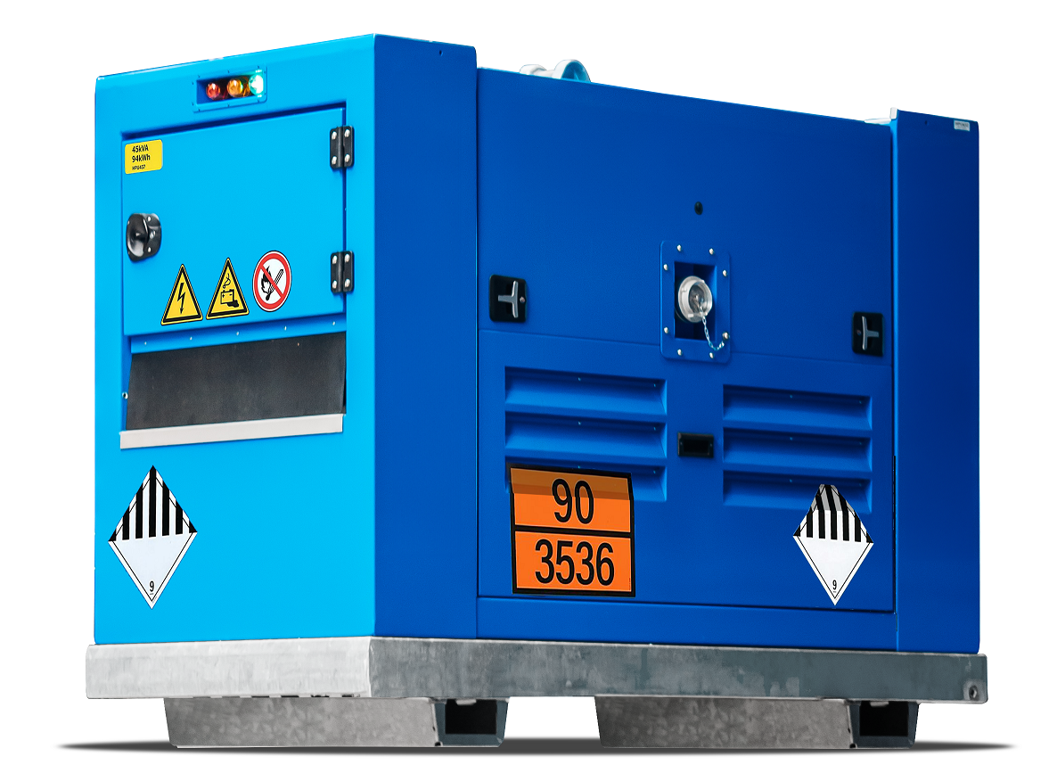 ESS SmartGrid Slim 45, totale capaciteit 45 kWh, maximaal vermogen 36 kW.